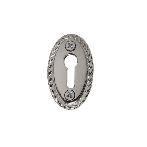 Nostalgic Warehouse KHLROP Rope Keyhole Cover in Bright Chrome